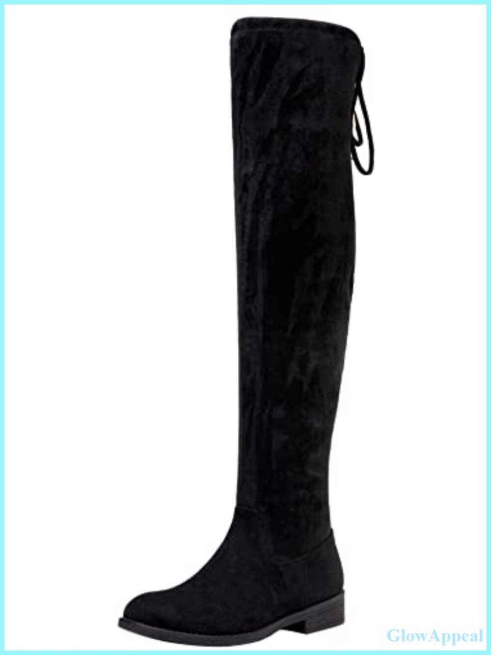 Synthetic Suede Over the Knee Flat Heel Thigh High Boots Round Toe